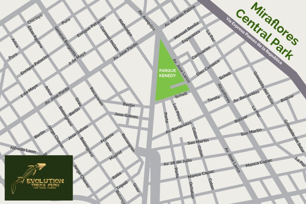 Miraflores Central Park Map